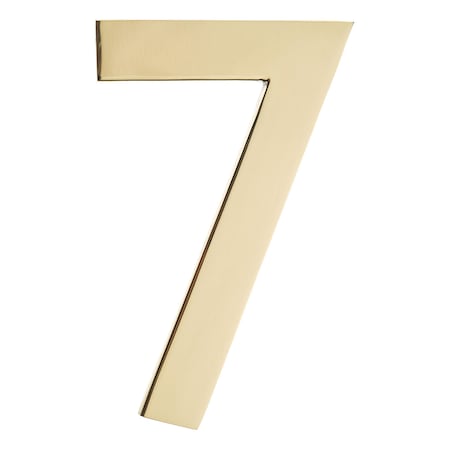 Architectural Mailboxes Brass 4 inch Floating House Number Polished Brass 7 3582PB-7